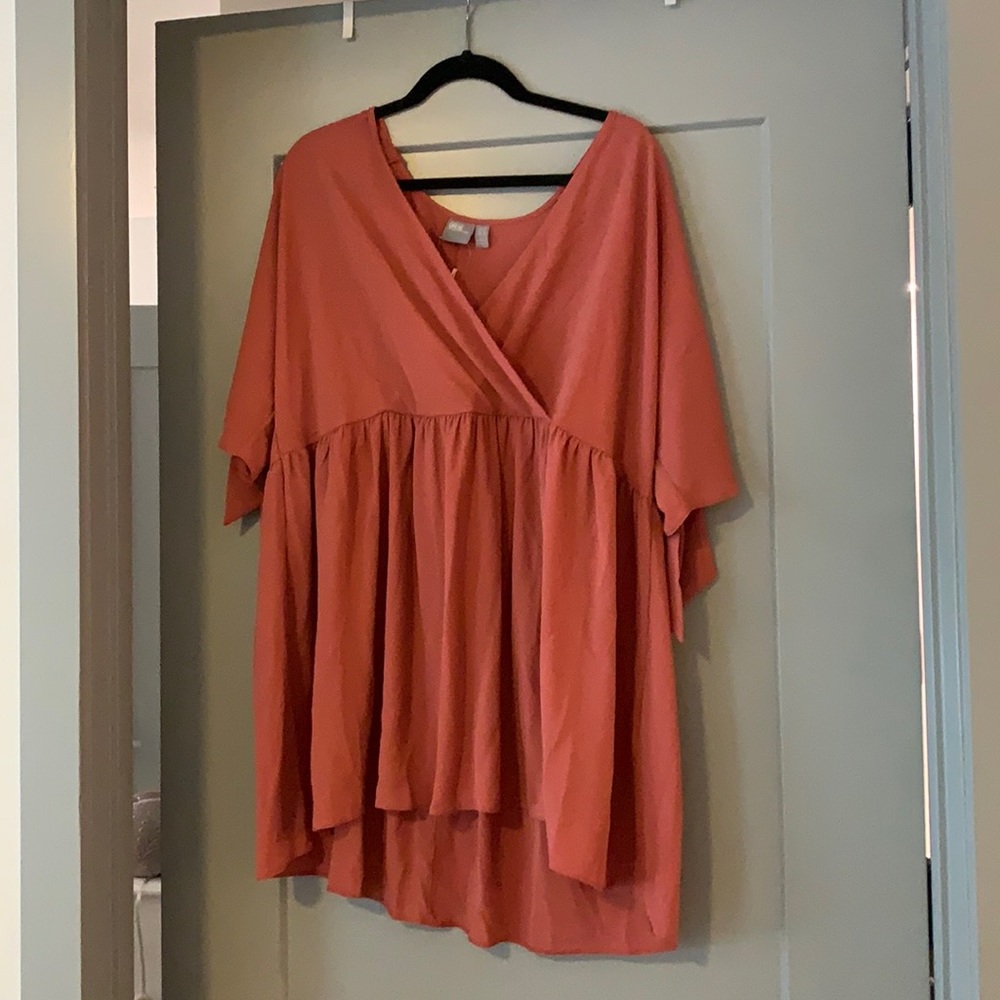 Peach Oversized Flpwy Dress